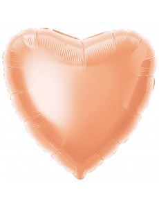Balão Coração Rosa Dourado